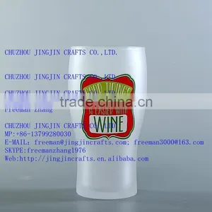 Custom Printed Ice Glass Beer Cup Drinking Cup Beer Glass Cup Manufacturers thumbnail-4