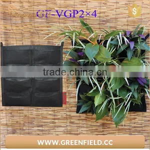 2017 Green Field Black Felt Vertical Planter Garden Living Wall Decor Flowers Grow Bag for Herbs Strawberries thumbnail-2
