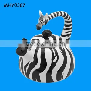 Zebra Shaped Morden Handmade Cheap Porcelain Teapot thumbnail-1
