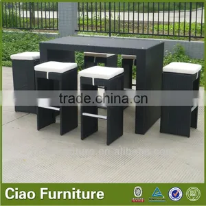 6 Seaters Modern Outdoor Rattan Wicker Bar Furniture thumbnail-3