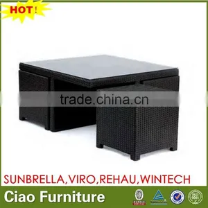 Garden Rattan Furniture Small Table Set Square Tube Set Kids thumbnail-1