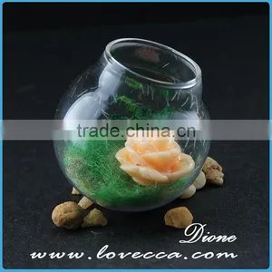Mini Glass Dome Hanging Clear Glass Balls Rose in Glass Dome thumbnail-5