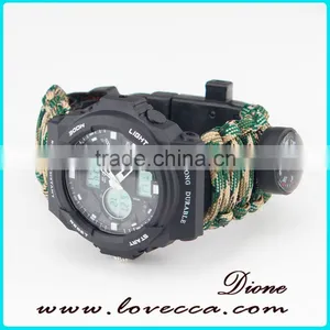 Camping and Hiking Expedition Watch With Handmade Paracord 550 Watch Band thumbnail-6