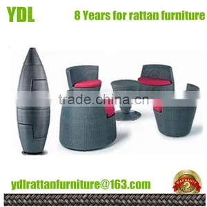 Youdeli Rattan Garden Outdoor Patio Table Furniture thumbnail-1