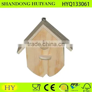 Small Wood Bird House Hanging Outside thumbnail-1