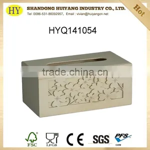 FSC Decorative Natural Wood Craft Facial Tissue Box thumbnail-1