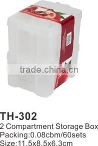 Hight Quanlity 2pcs Compartment Storage Box TH-302 thumbnail-1