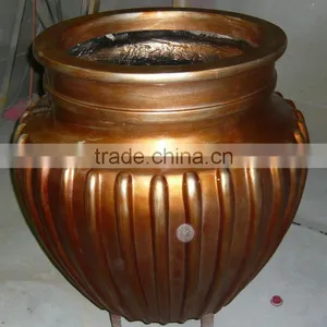 Giant Round Gold Pot Vase thumbnail-1