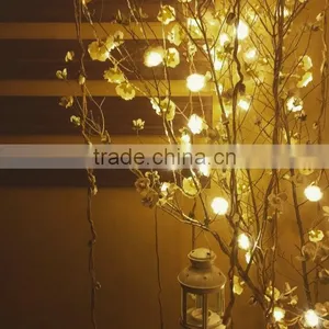 2016 Wedding Decor White Rose Flower Garland Fairy Lights thumbnail-5