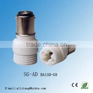 BA15D-G9 Porcelain Lampholder Adaptor thumbnail-1