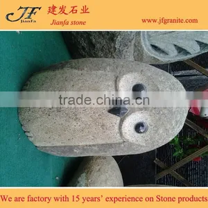 Natural Stone Artwork River Stone Owl thumbnail-6