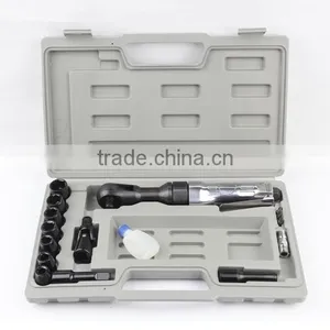 1/2" Dr Air Ratchet Wrench Pneumatic Air Tool Set thumbnail-1