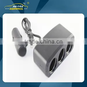 3 Plug Car Cigarette Lighter Socket Adapter With CE Certificate for IPhone , Tablet thumbnail-1