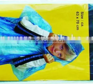 Disposible Kid PE Rain Poncho,Direct Factory/Manufactory Supply thumbnail-1