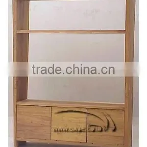 DISPLAY CABINET 4 SHELVES 3 DRAWERS thumbnail-1