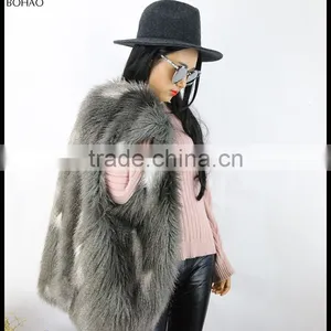Top High Quality And Hot Sale Ladies Grey Men-made Fur Vest thumbnail-6