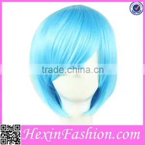 2016 Eco-friendly Fiber Blue Crazy Color Wigs Wholesale thumbnail-1