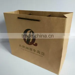 Wholesale TOP Quality Reusable Custom Logo Printing Kraft Paper Bag thumbnail-1