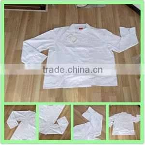 Knots White Plastic Buttons Twill Cotton Chef Coat thumbnail-1