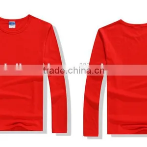 Wholesale Plain Cheap Custom t Shirt Printing Long Sleeve Blank T Shirts thumbnail-2