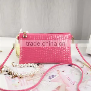 Korean Fashion Single Shoulder pu Leather Crocodile Lady Women's Shopping Hand Bag thumbnail-3