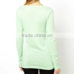 Bulk V-neck Elongated t Shirt Women thumbnail-2