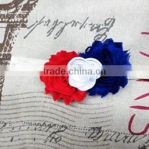 Boutique Girls 4th of July Headband Wholesale, Shabby Flower Headband Artificial thumbnail-3