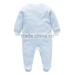 Wholesale Baby Cotton Romper Footed Bodysuit Long Sleeve Baby Onesie thumbnail-2