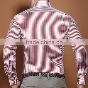 Men Fashion Designer Shirts Delicate Vertical Stripes Shirt Men thumbnail-4
