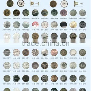 Low Price Hight Quality Geometric Pattern Jean Button Zamak Button thumbnail-6