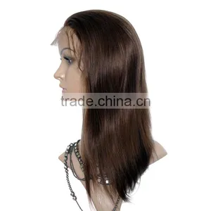 Color 4# Straight Wave 100% Percent Brazilian Human Hair Wigs thumbnail-2