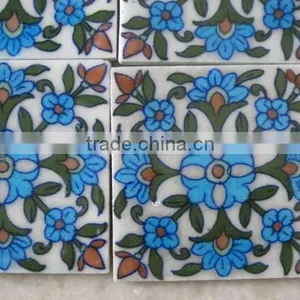 Buy Indian Handmade Jaipuri Tiles /ceremic Blue Pottery Tiles Lot From India thumbnail-1