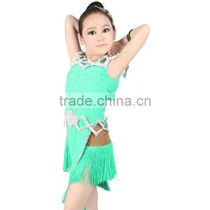 2017 Fringed Girls Child Ballroom Latin Dance Costumes For Kids thumbnail-4