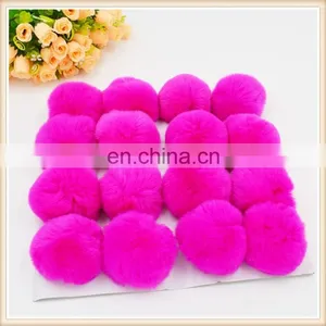 2016 New Fashion Colorful Cheap Real Fur Ball Rabbit Pom Pom thumbnail-4