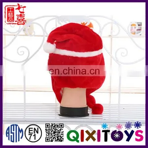 Hot Selling Funny Christmas Hat Customized Animal Head Plush Hats Interesting Christmas Ornaments Ideas thumbnail-6