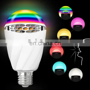 Smart Voice Bulb 3W LED Speech Recognize Bulb, Voice Control Lamp Color-changing Light in English Language E27 Base Holder thumbnail-1