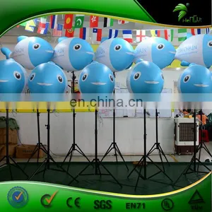 Customized Design Tripod Stand Inflatable Fish Model , Advertising Inflatable LED Lighting Standing Fish Balloon thumbnail-3