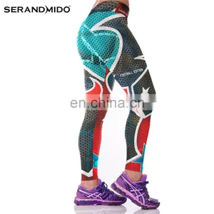 Wholesale Sexy Gym Fitness Custom Printing Sport Women Leggings Yoga Pants thumbnail-3