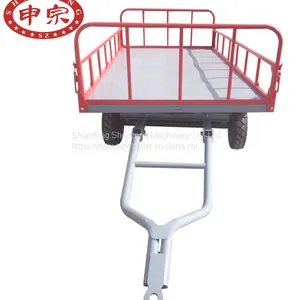 Turntable Solid Tire 2000kgs Airport Baggage Trailer for Sale thumbnail-2