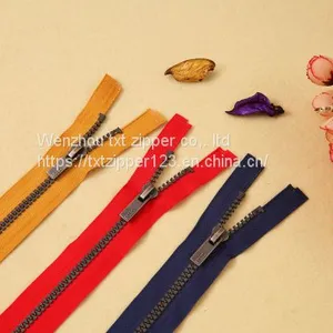 #3 #5 #8 #10 #15 #20 Plastic Zipper With Antique Sliver Teeth Open End thumbnail-3