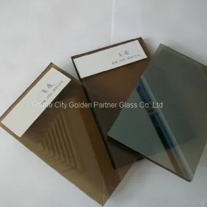 4mm 5mm 6mm Dark Brown Coated Glass / Golden Bronze Reflective Glass thumbnail-1