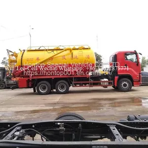 ISUZU GIGA 6X4 16CBM High Pressure Washing Vacuum Combined Jet Sewage Suction Truck thumbnail-4