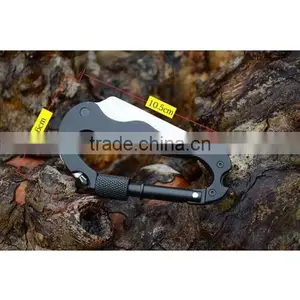 Multi Function Hiking Survival Rock Climbing Gear Knife Carabiner Tool thumbnail-3