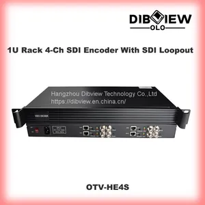 1U Rack H.264 H265 Digital Cable IPTV 4 Channel SDI IP 1080P Live SRT HTTP UDP RTMP HLS Streaming HD Video Facebook Youtube Enco thumbnail-1