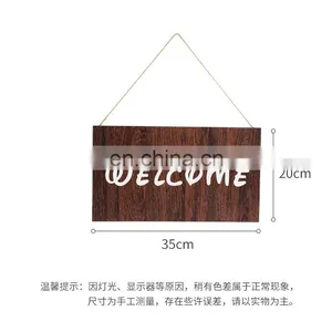 Rectangle Wooden Welcome Door Sign, Home Festival Decoration Wooden Door to Welcome thumbnail-2