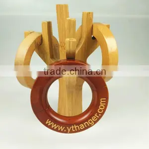 CY-0003 New Products Custom Logo Wood Scarf Hanger Jeans Hanger thumbnail-1