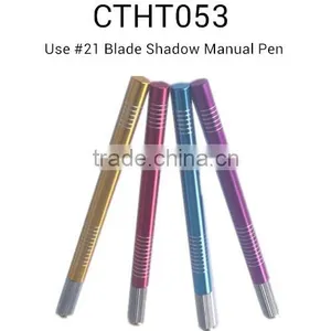 Permanent Makeup Microblading Use #21 Round Shading Blade Eyebrow Tattoo Shadow Manual Pen thumbnail-1