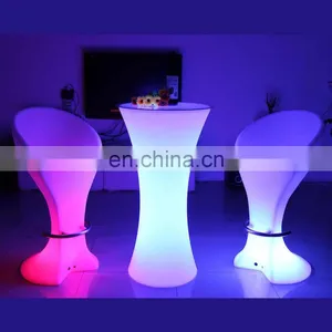Bar Furniture Party Hire Table Hookah Lounge Seating Plastic Cocktail Tables Portable Bar Counter Led Party Tables thumbnail-3