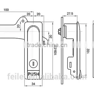 ROHS Chrome Plated Plane Cabinet Lock for Electronic Cubicle thumbnail-5