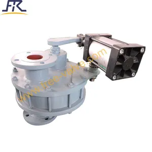 Pneumatic Ceramic Lined Rotating Double Disc Gate Valve thumbnail-1